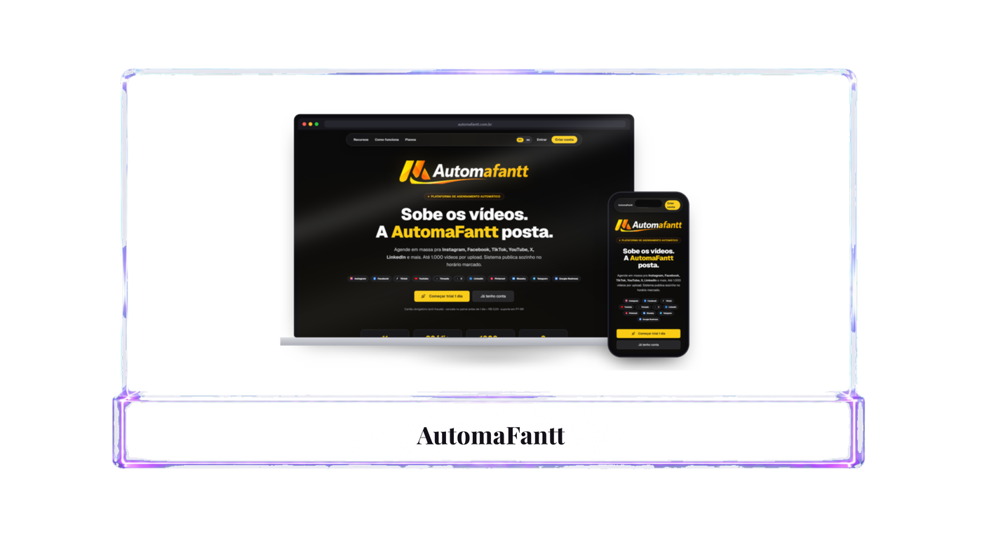 AutomaFantt · Automação de Redes Sociais