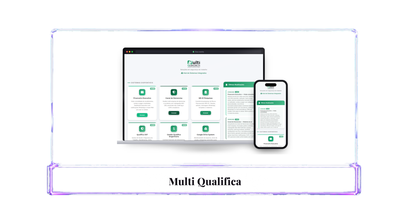 Multi Qualifica · Hub de Sistemas SST